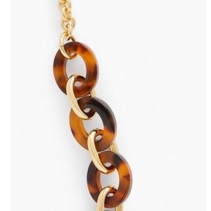 New tortoiseshell and gold link necklace - Talbots